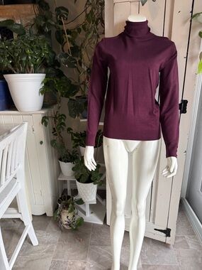 CONTEMPORAINE par Simmons plum turtleneck size medium NWOT